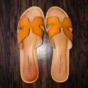 Tan Slide Sandals